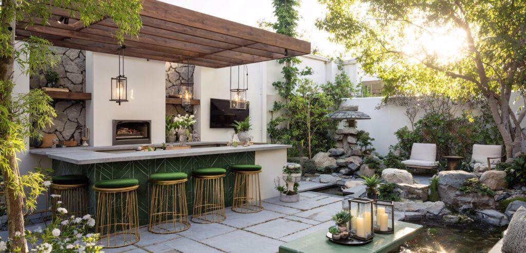 Outdoor Kitchen & Pool Combinations