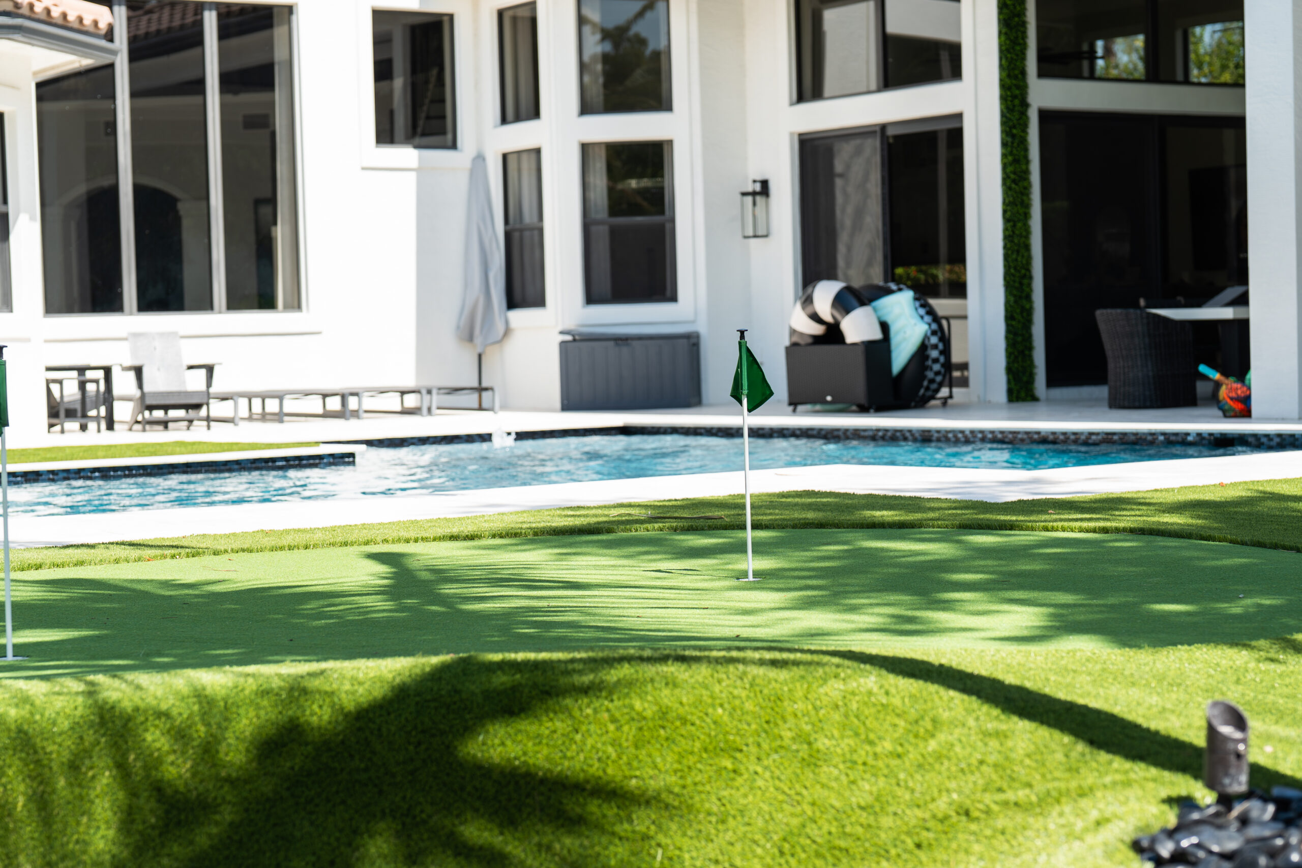 Pool builders Boca Raton geometric pool design