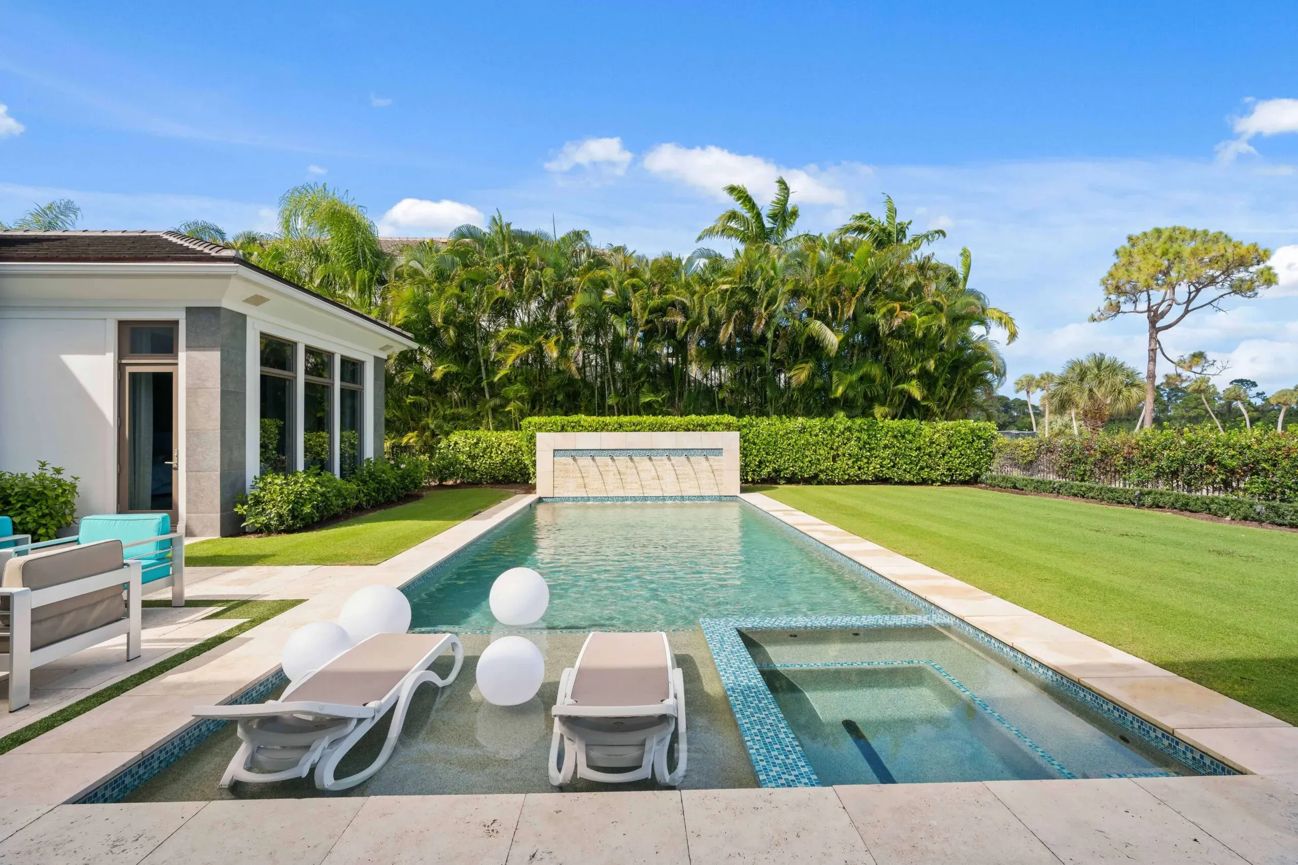 custom pool builders waterfall spa